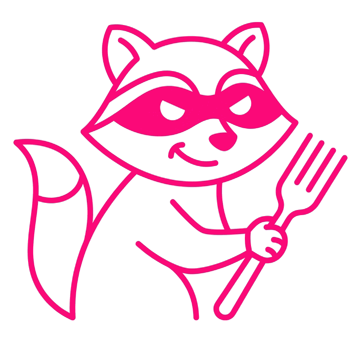 Pantry Raider raccoon logo